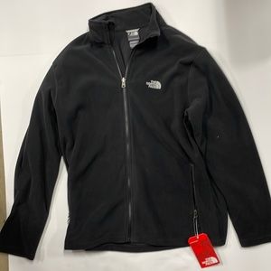 Men’s north face black fleece LIGHTWEIGHT jacket. Size L NWT